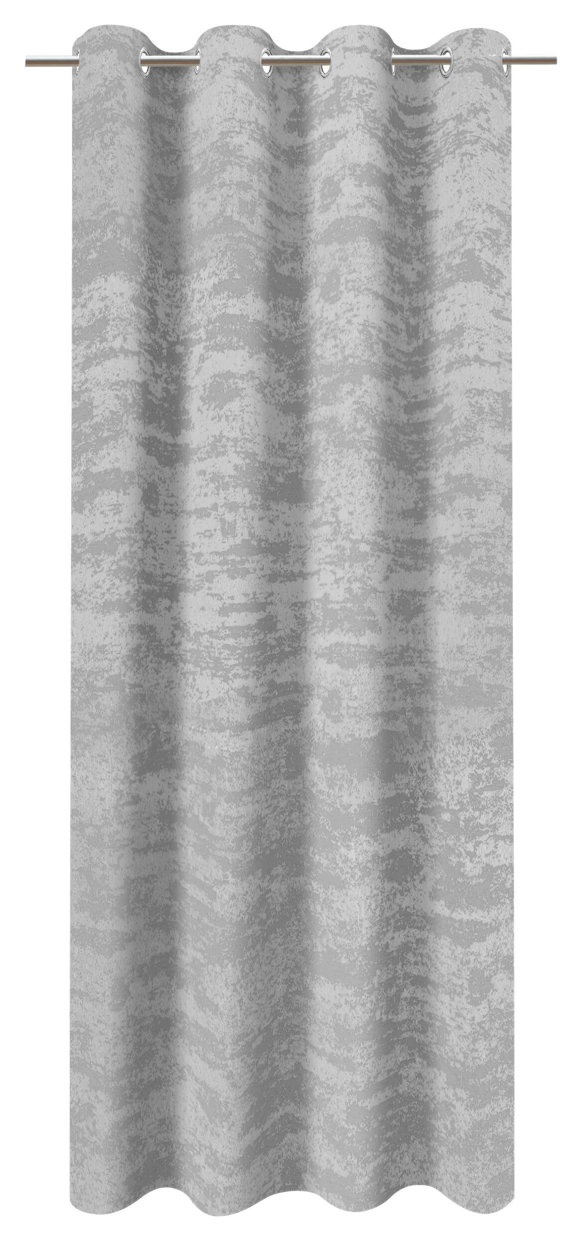 Ösenvorhang Wolke silber B/L: ca. 140x245 cm