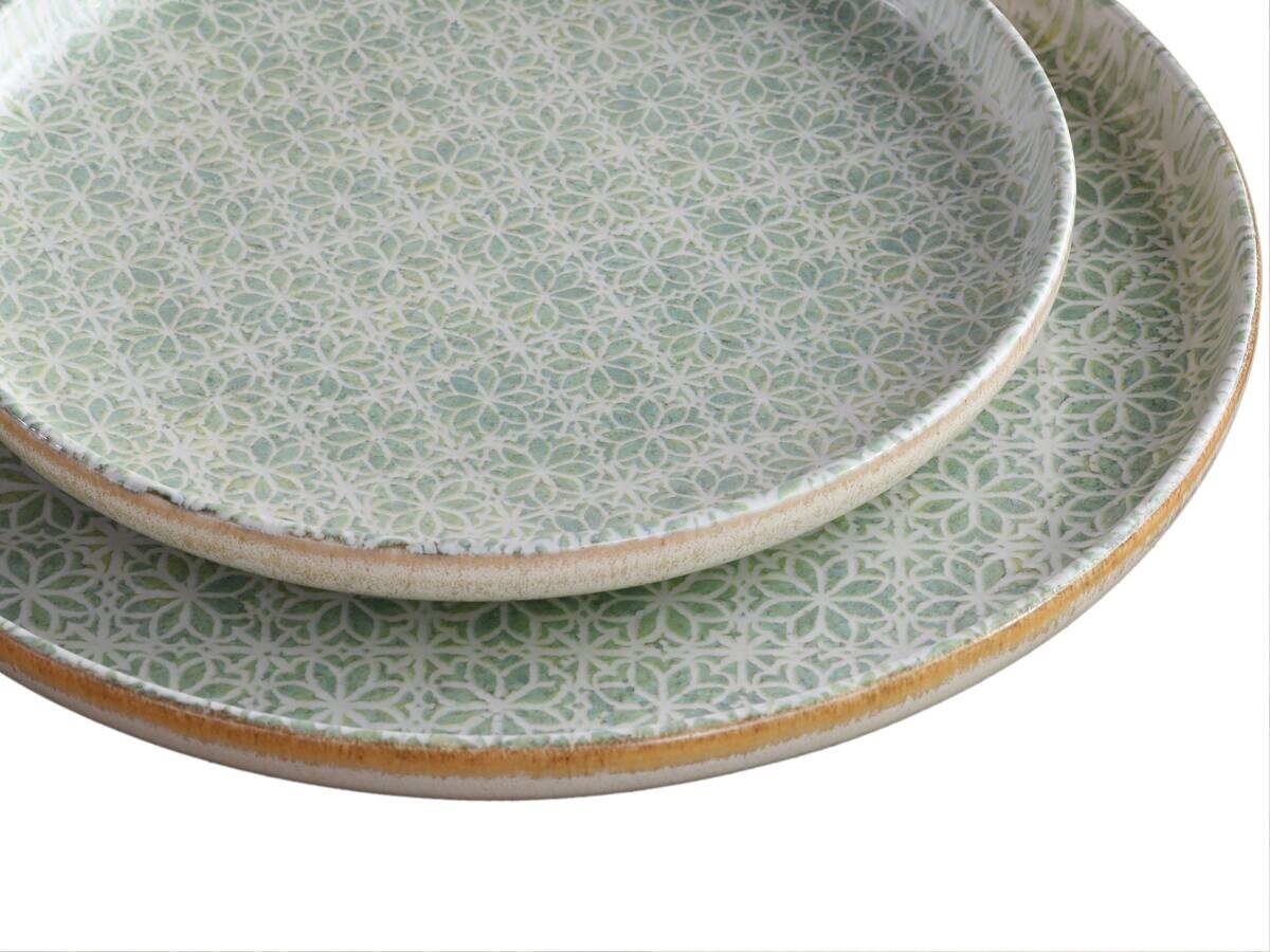 CreaTable Tafelservice Uno Emiliana grün Steinzeug 12 tlg.