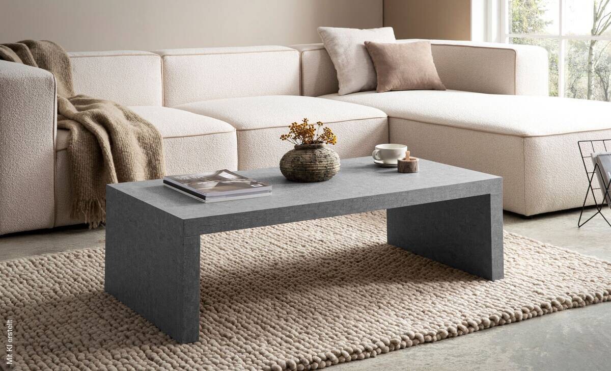 Couchtisch Beton Optik B/H/T: ca. 110x35x55 cm
