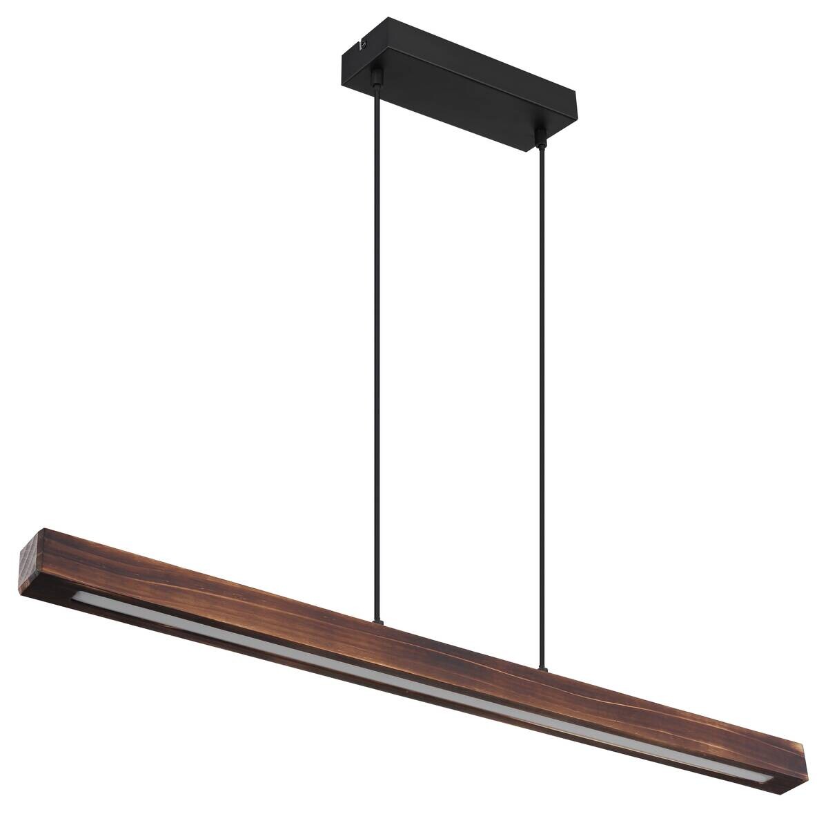 GLOBO LED-Pendelleuchte Tibeon 15536H schwarz natur Metall Kunststoff Holz B/H: ca. 90x120 cm