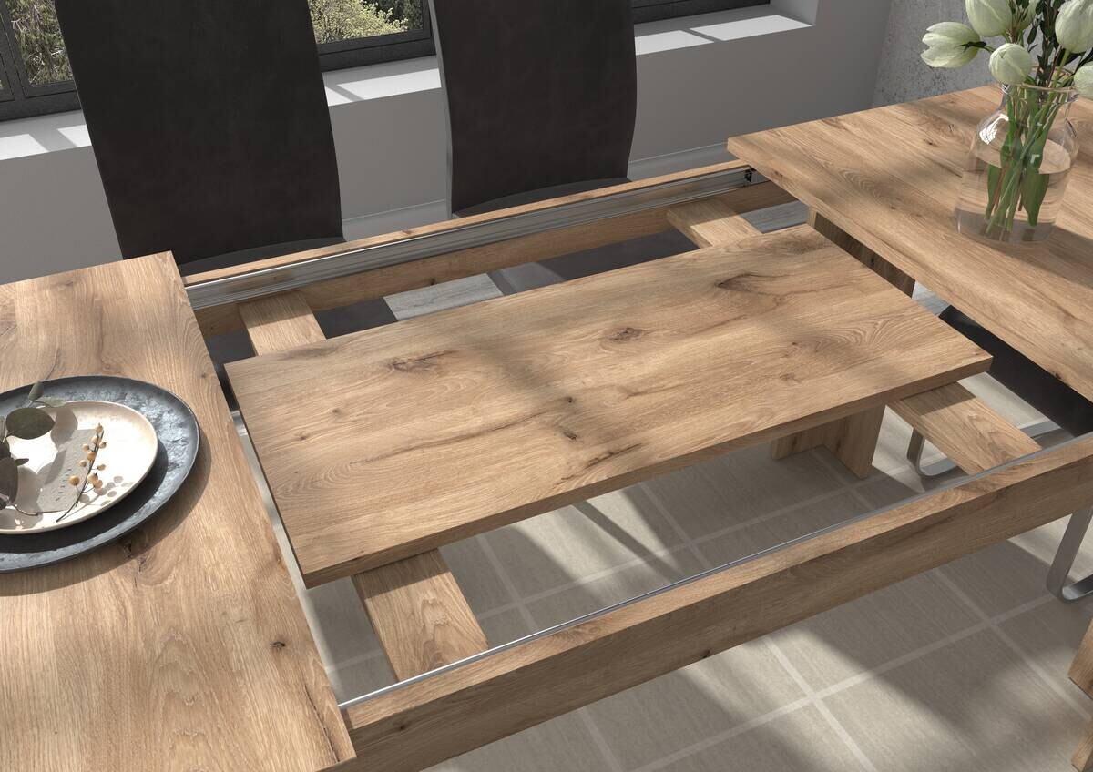 Esstisch Titan Eiche Nox Oak Nachbildung B/H/L: ca. 90x76x200 cm