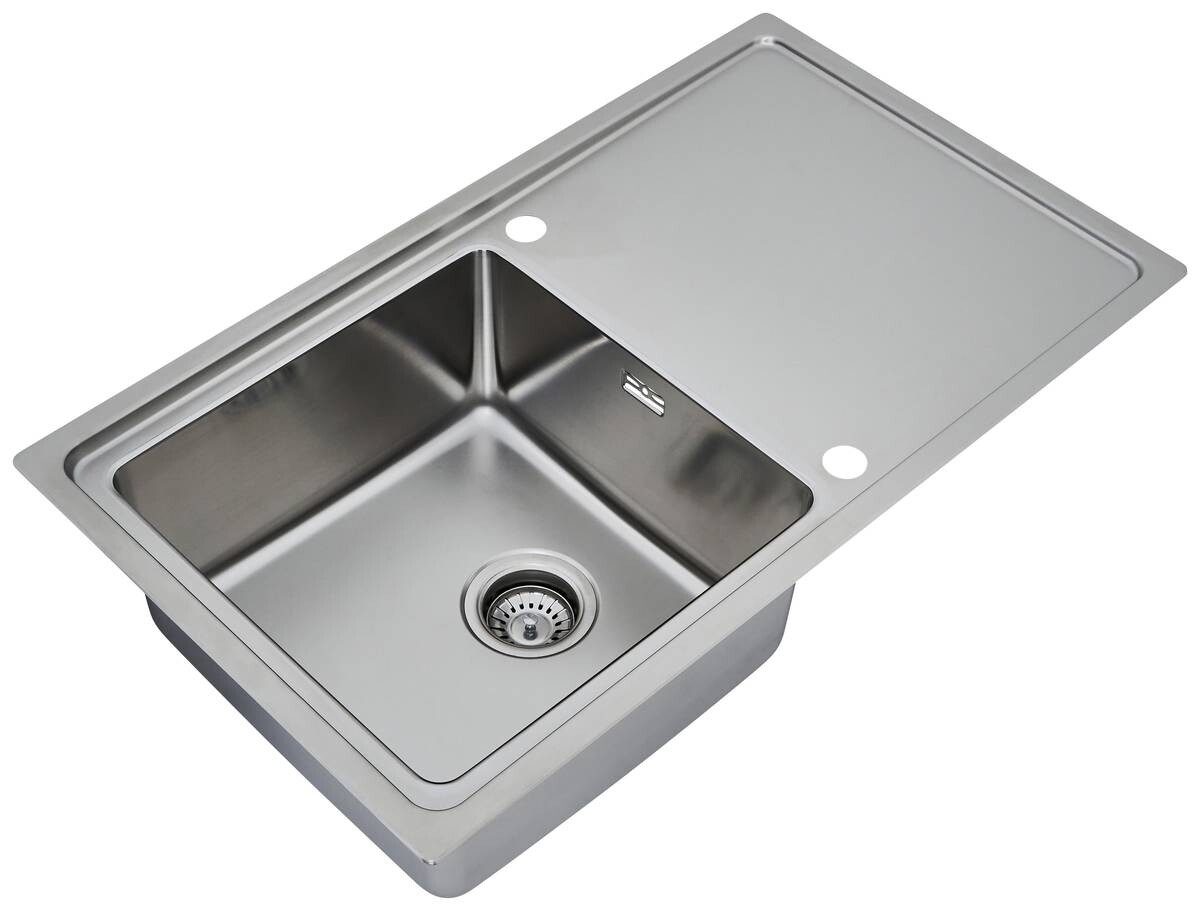 Respekta Einbauspüle Chicago 86 x 50 Edelstahl B/H/T: ca. 86x19x50 cm