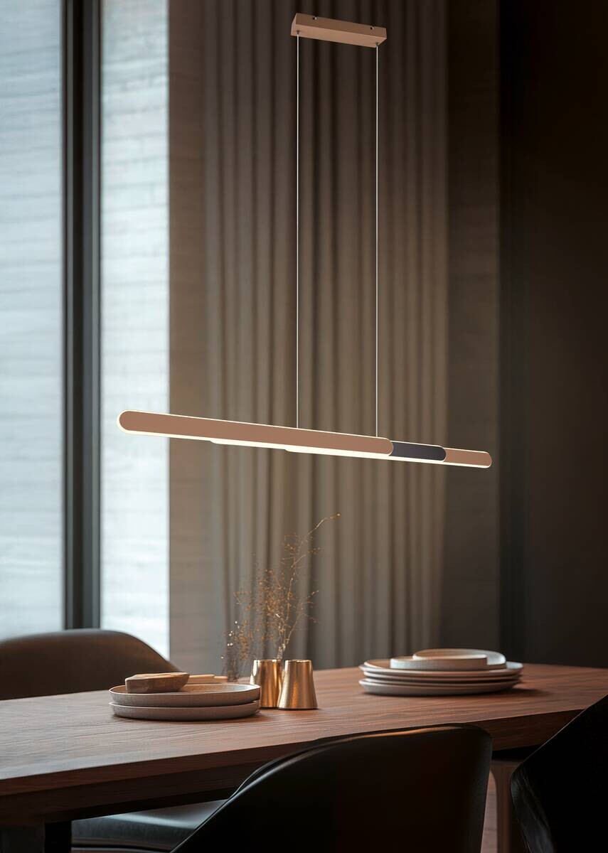 Reality LED-Pendelleuchte kaffee Metall