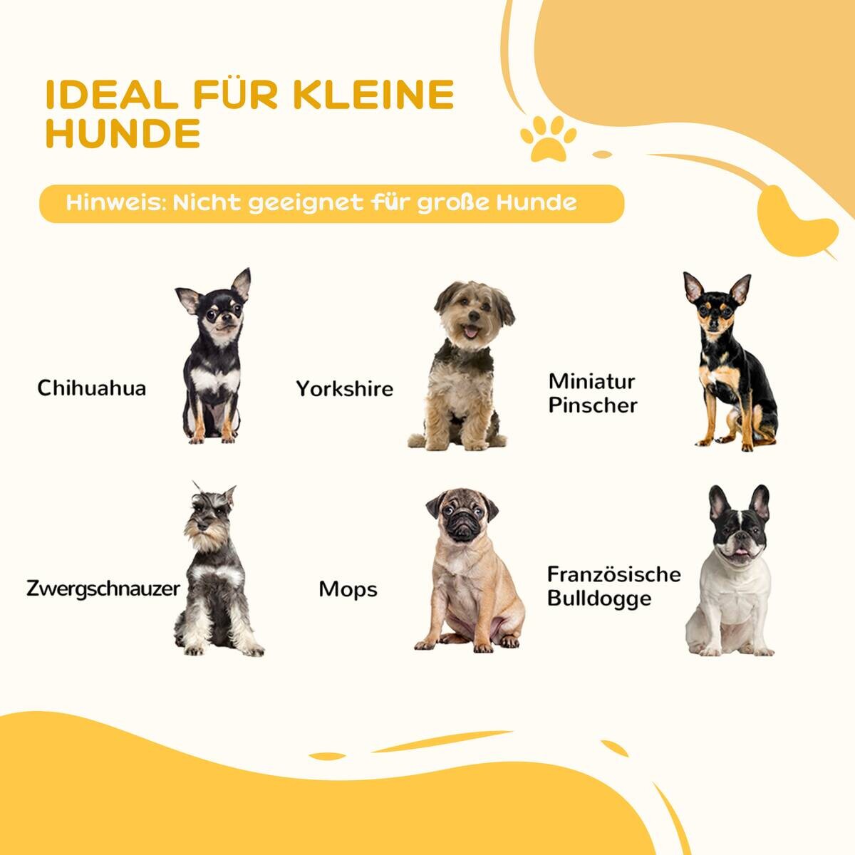 PawHut Hunde-Absperrgitter weiß MDF B/H/L: ca. 29,5x61x254,5 cm