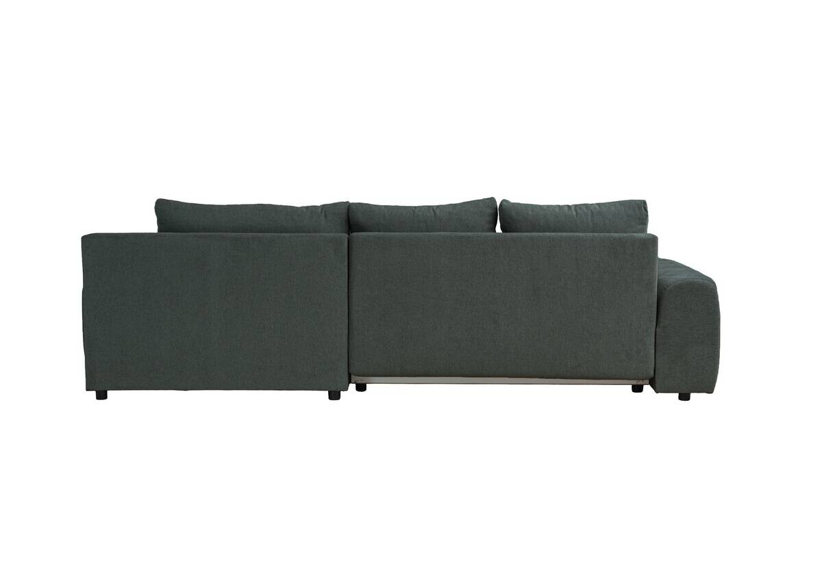Ecksofa mit Bettfunktion und Bettkasten Lorenz grün Microfaser B/H/T: ca. 284x74x180 cm