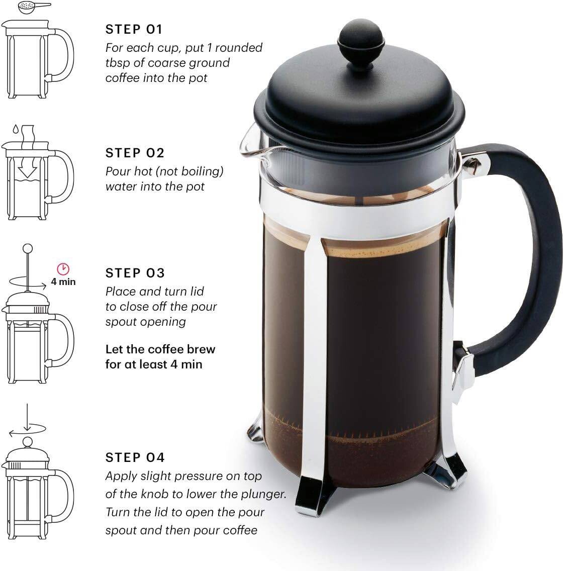 Bodum Kaffeebereiter 1918-01B transparent Glas