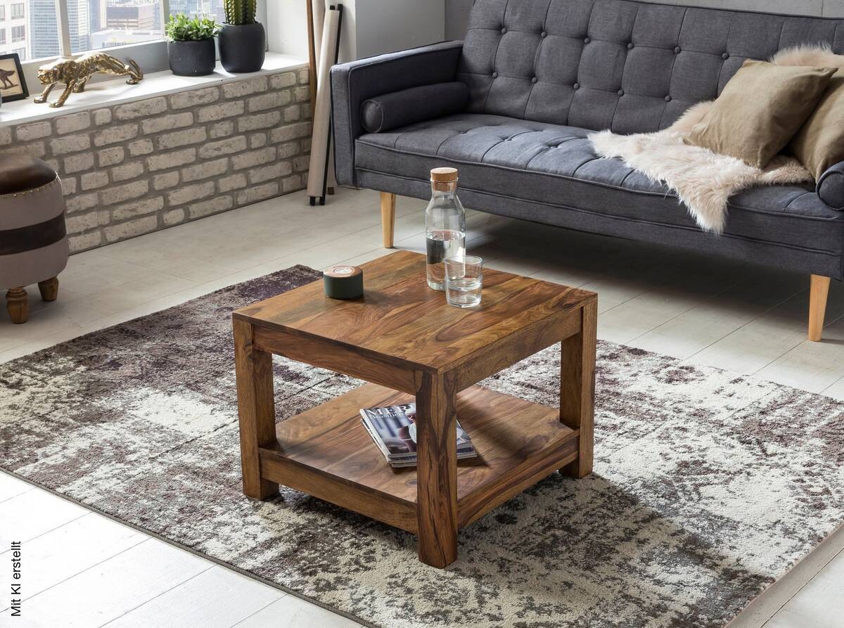 Couchtisch natur B/H/T: ca. 60x45x60 cm