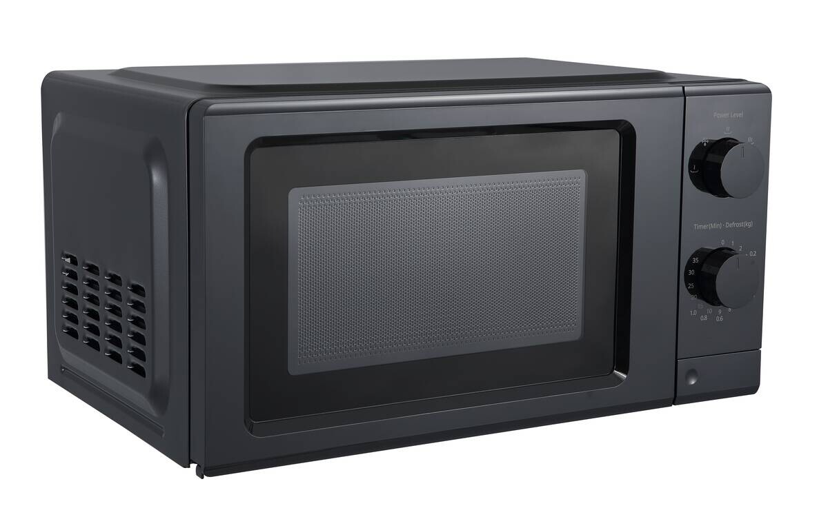 POCOline Mikrowelle schwarz Glas B/H/L: ca. 32,9x24,1x43,4 cm