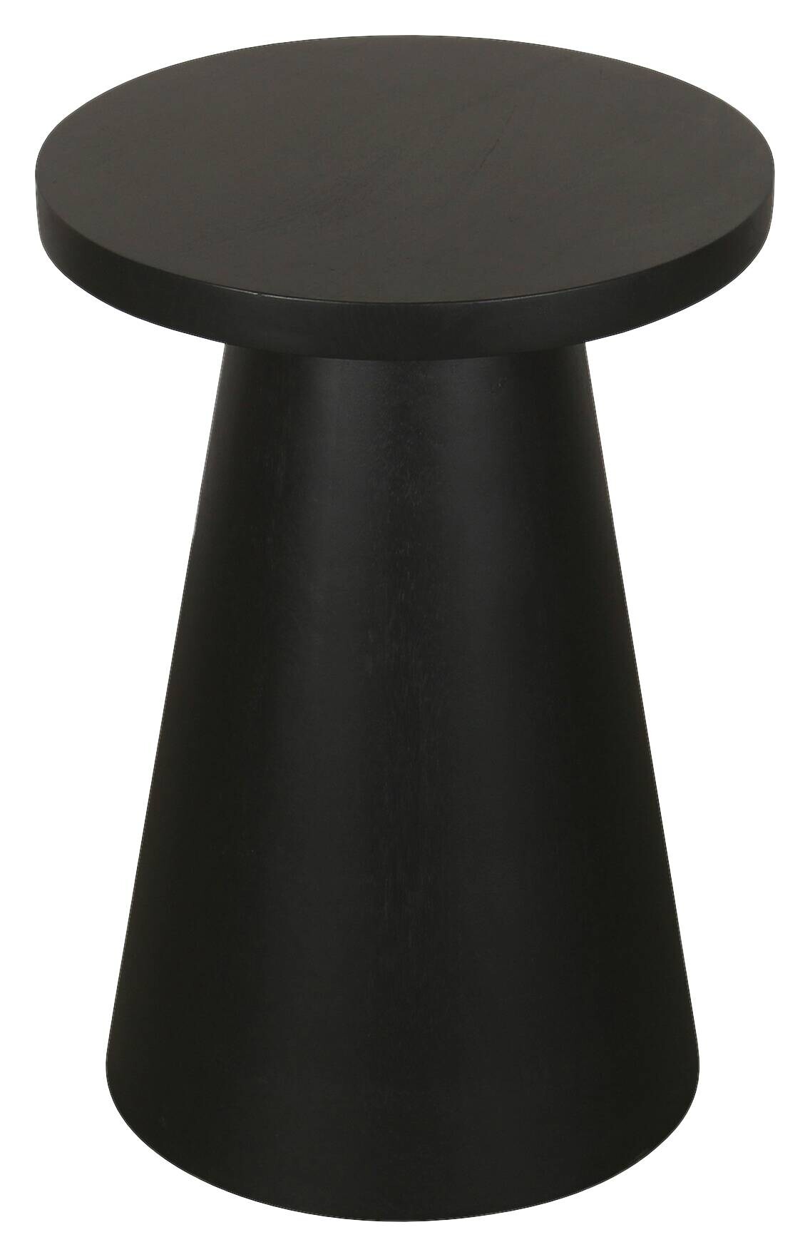 Beistelltisch CONE schwarz lackiert Akazie H/D: ca. 50x40 cm