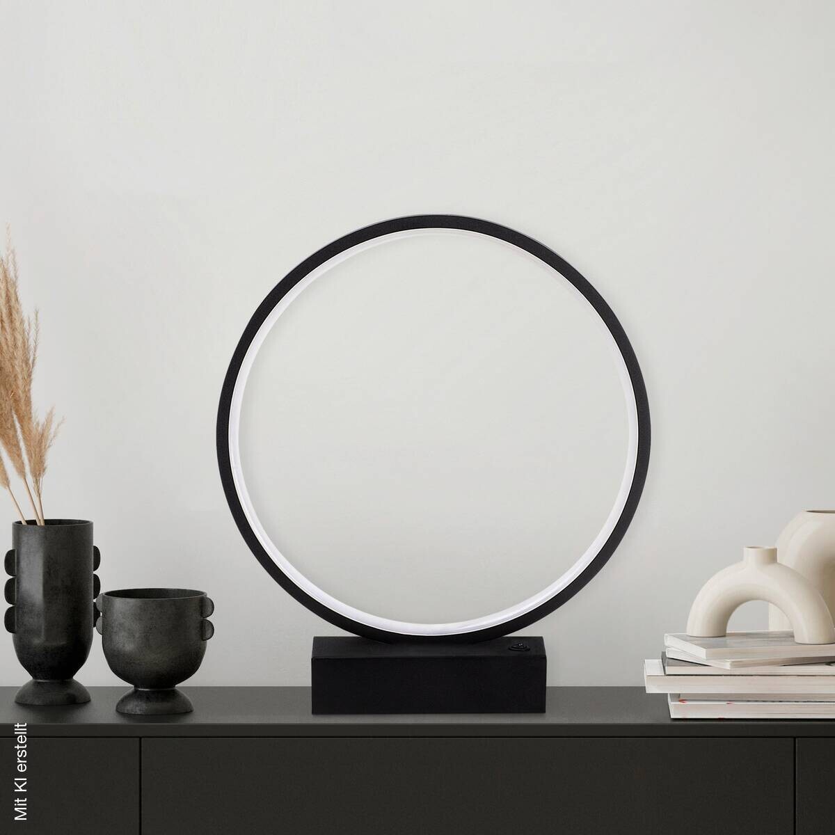 Opviq LED-Tischleuchte schwarz B/H/T: ca. 30x35x9 cm