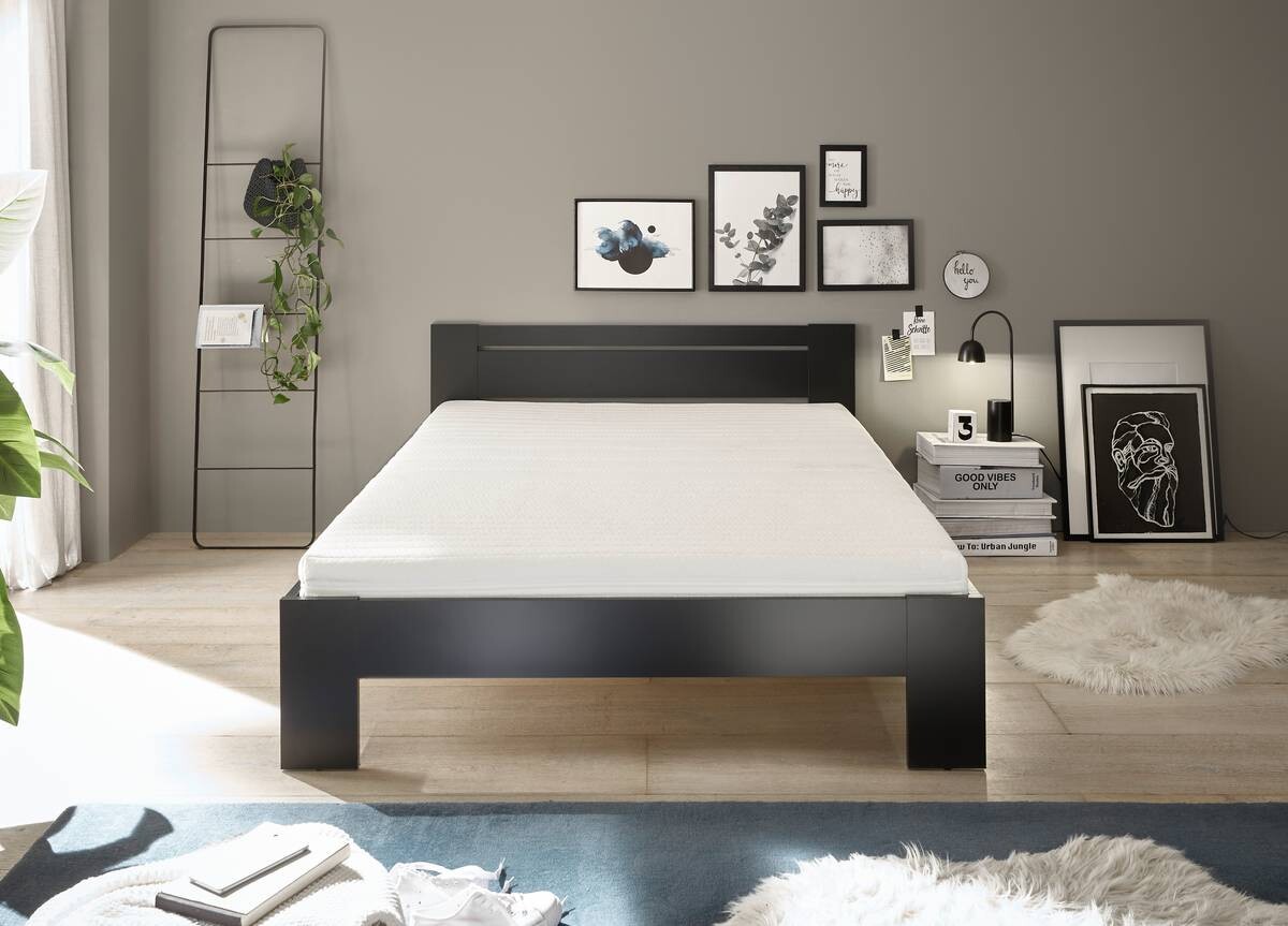 Futonbett Cannes schwarz Liegefläche B/L: ca. 140x200 cm