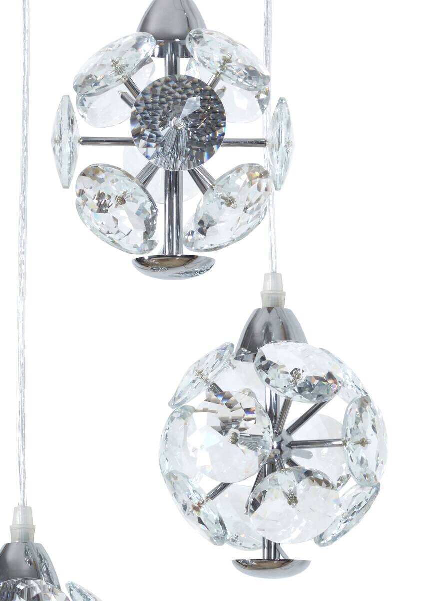 POCOline LED-Pendelleuchte Della Chrom B/H/L: ca. 35x120x35 cm