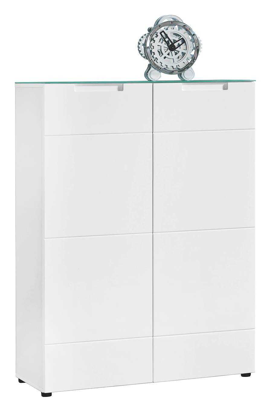 Kommode Mailand 11 weiß weiß Hochglanz B/H/T: ca. 90x120x34 cm | weiß, Weiss | 90,00/120,00/34,00 cm