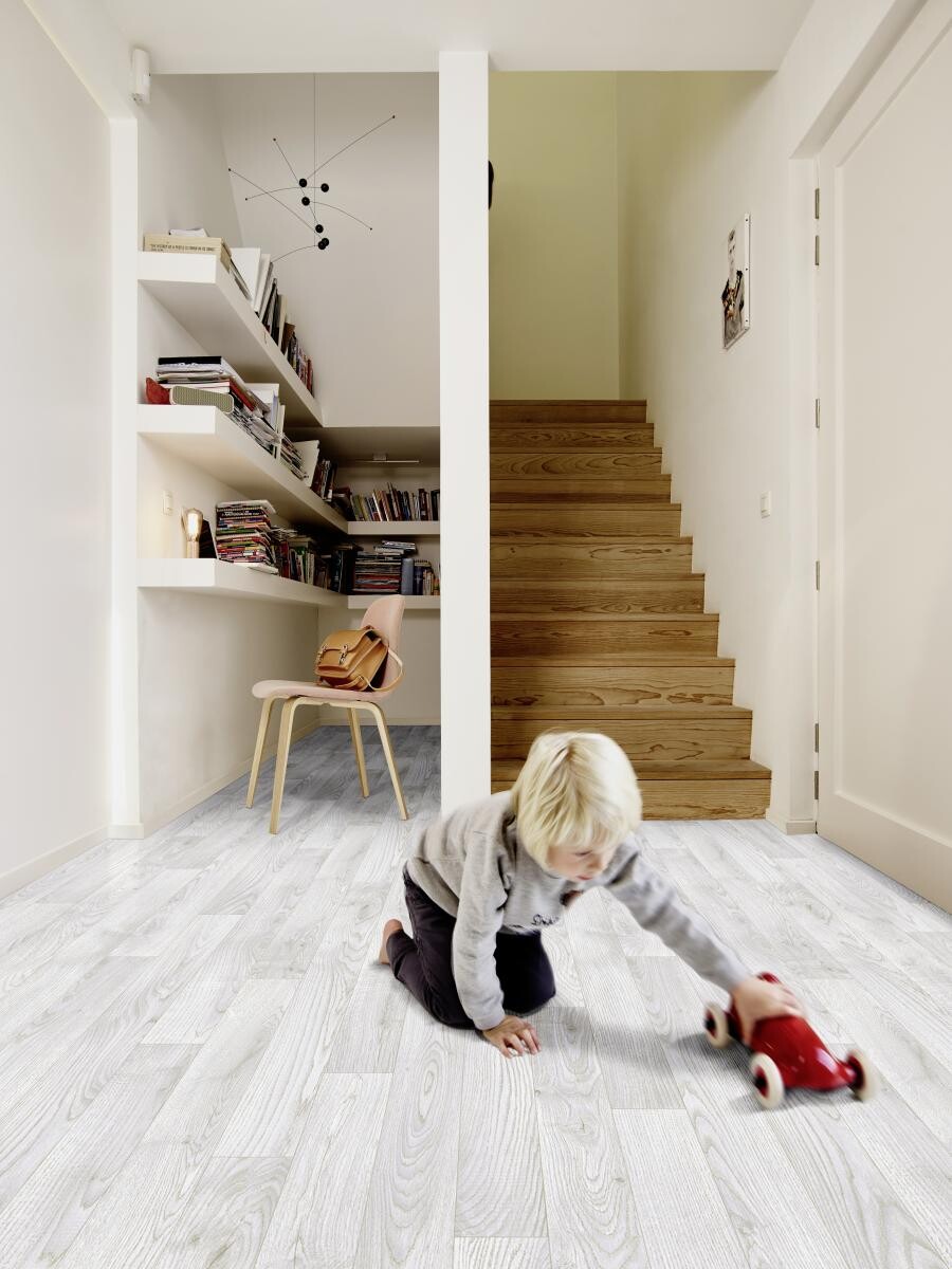 Vinylboden Novo weiß Eiche B: ca. 400 cm pro m²