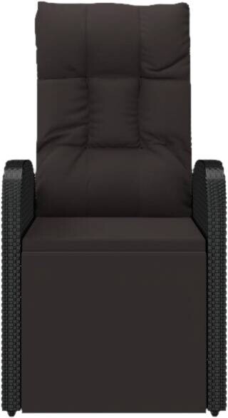 vidaXL Gartensessel schwarz Kunststoff B/H/L: ca. 69x106x57 cm