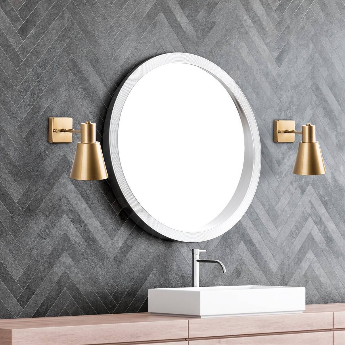 Opviq Wandleuchte gold Metall B/H/L: ca. 24x21x14 cm E27 1 Brennstellen