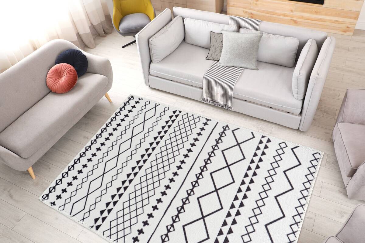 360Living Teppich Maya schwarz B/L: ca. 200x290 cm