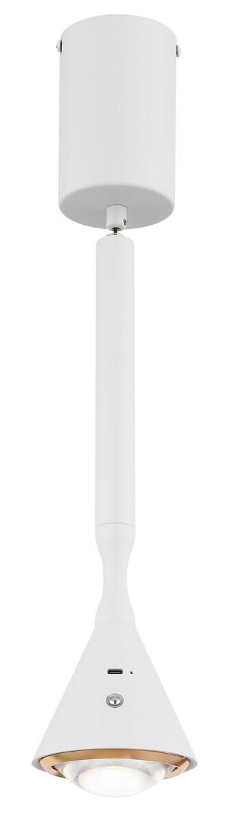 GLOBO Hängeleuchte weiß Opal Kunststoff Metall H/D: ca. 150x9,9 cm 1 Brennstellen
