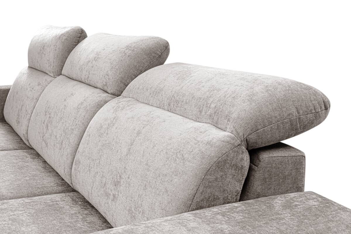 Ecksofa mit Bettfunktion und Bettkasten sand Microfaser B/T: ca. 264x191 cm
