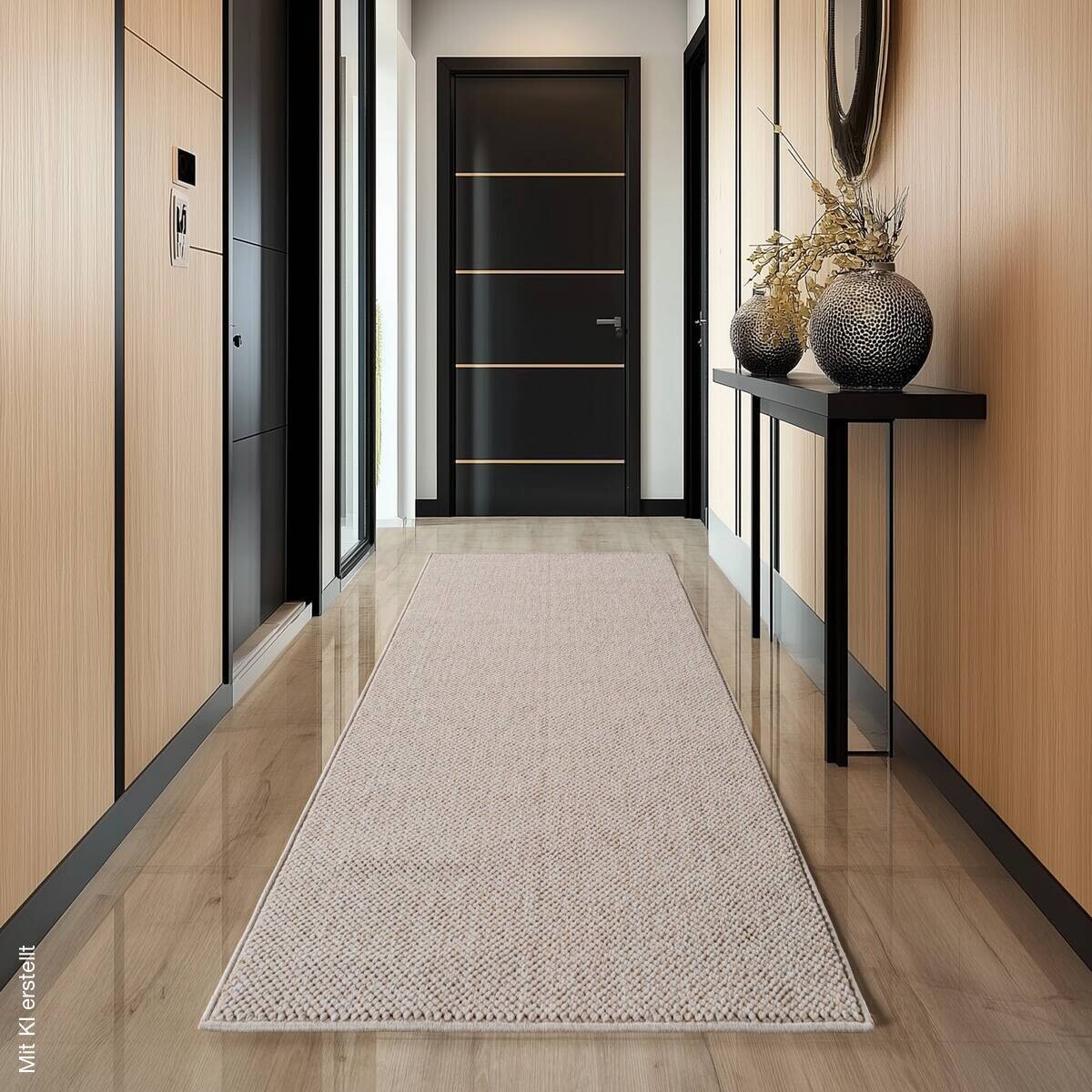 Ayyildiz Kurzflorteppich HELIX beige B/H/L: ca. 80x0,7x250 cm