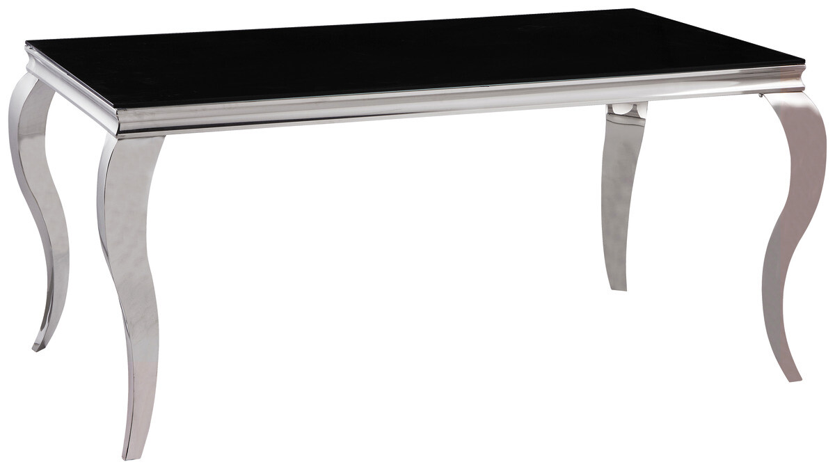 Esstisch CT053 schwarz lackiert B/H/T/S: ca. 160x76x90x1 cm