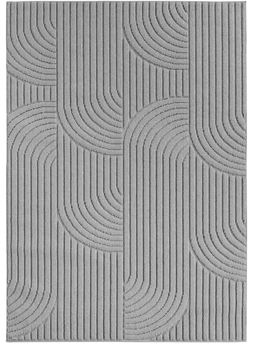 Ayyildiz Kurzflorteppich HELIX silber B/H/L: ca. 120x0,7x170 cm