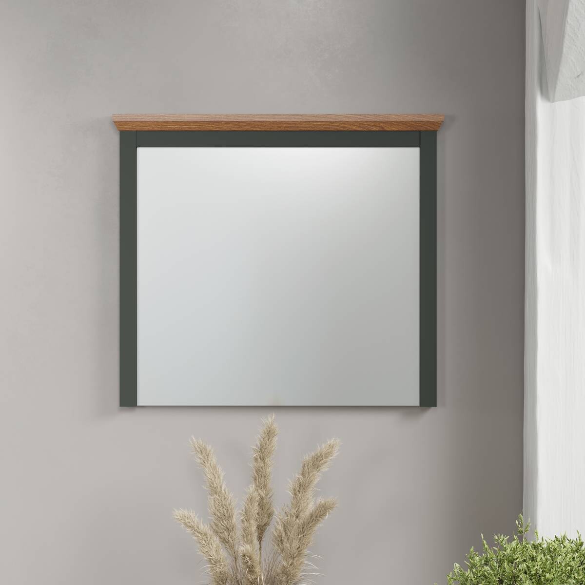 Wandspiegel Stanton tannengrün Eiche Evoke Coast Nachbildung B/H/T: ca. 77x68x6 cm