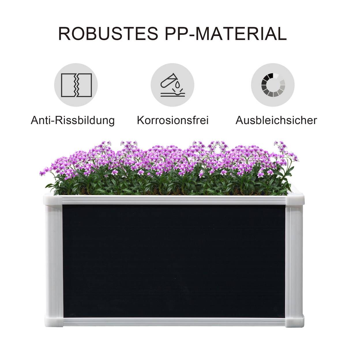 Outsunny Hochbeet grau B/H/L: ca. 60x30x60 cm