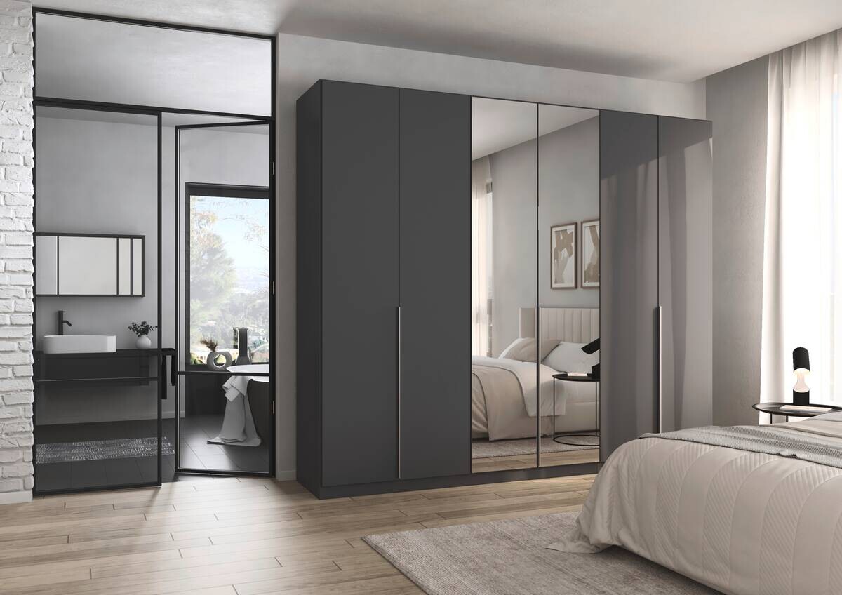 Kleiderschrank Alabama grau B/H/T: ca. 271x229x54 cm