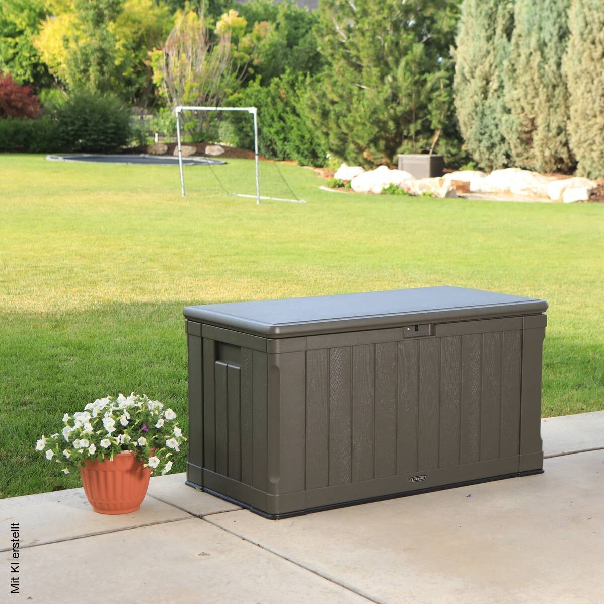 Lifetime Kissenbox Premium 440L braun Kunststoff B/H/T: ca. 128x67x64 cm