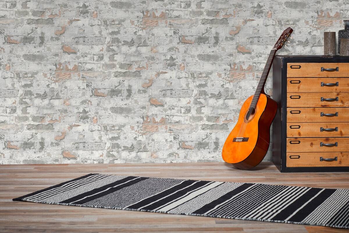 A.S.Creation Vliestapete weiß rot B/H/D: ca. 53x1005x8 cm