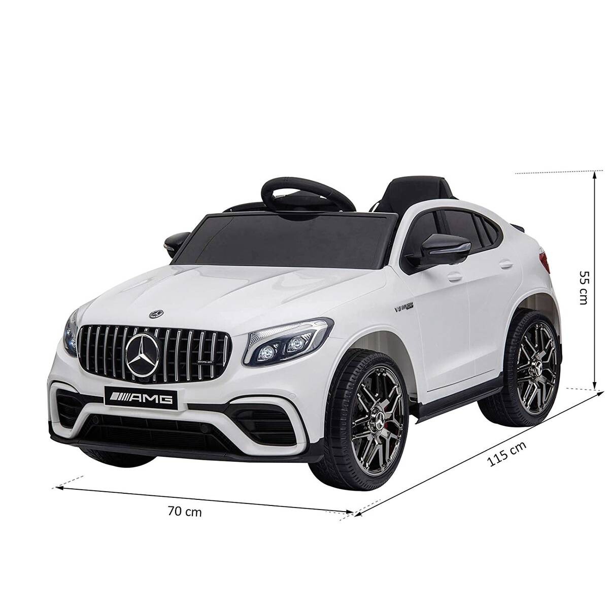 HOMCOM Kinder-Elektroauto weiß B/H/L: ca. 70x55x115 cm