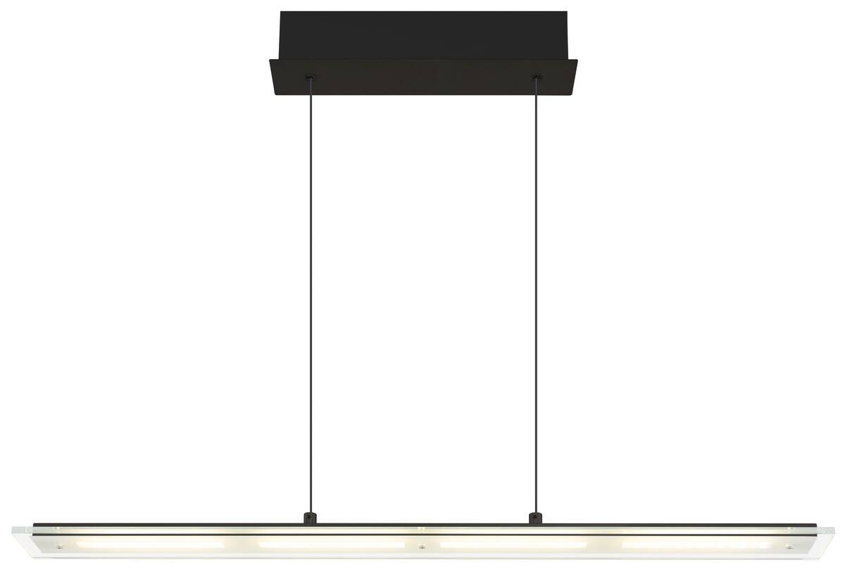 GLOBO LED-Pendelleuchte Novak schwarz Metall Glas B/L/D: ca. 9x88x150 cm