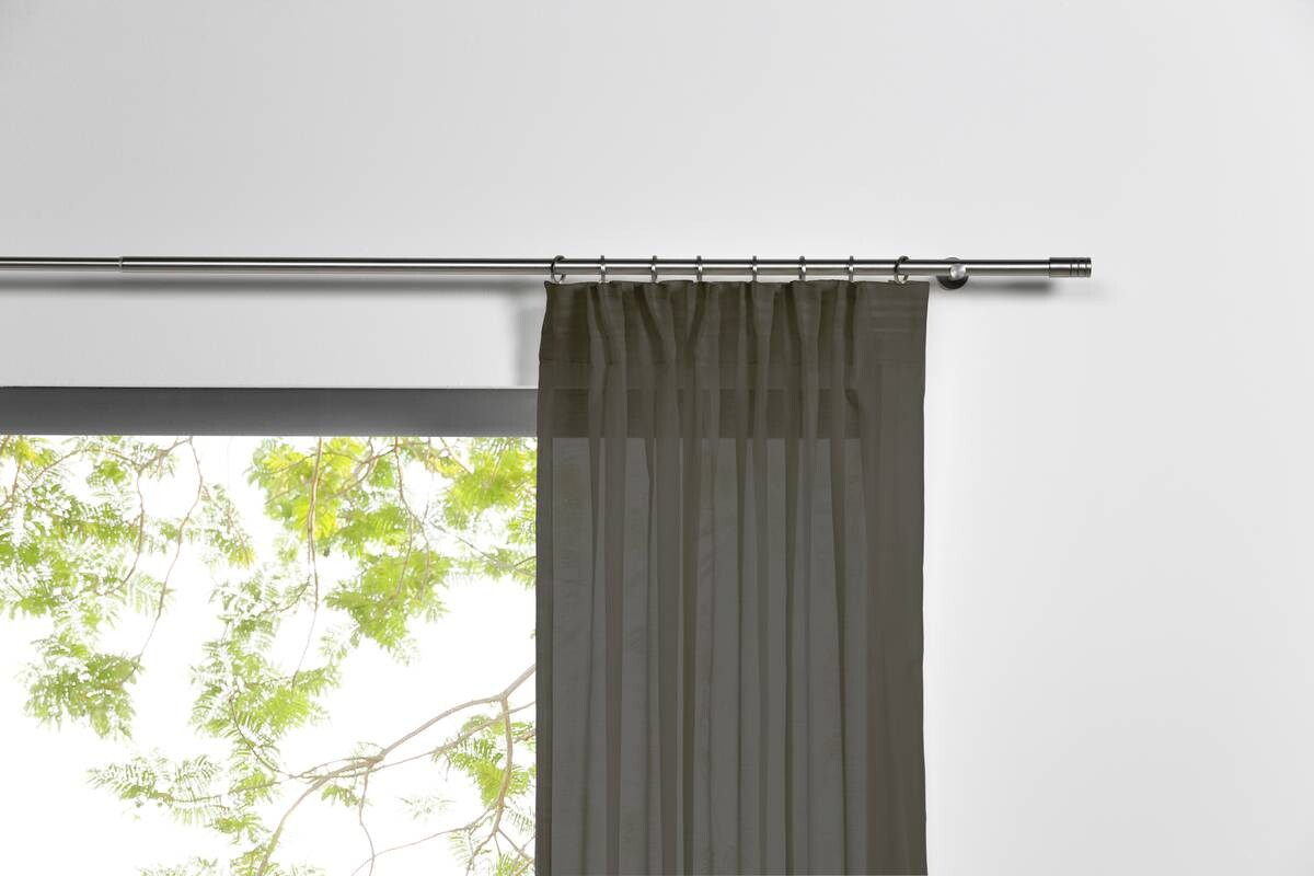 Kombivorhang 2er Pack Pure grau 100% Polyester B/L: ca. 135x245 cm