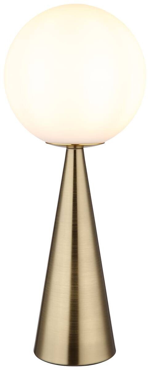 GLOBO Tischleuchte Pinpal 21031M messing Metall Glas H: ca. 50 cm E27 1 Brennstellen