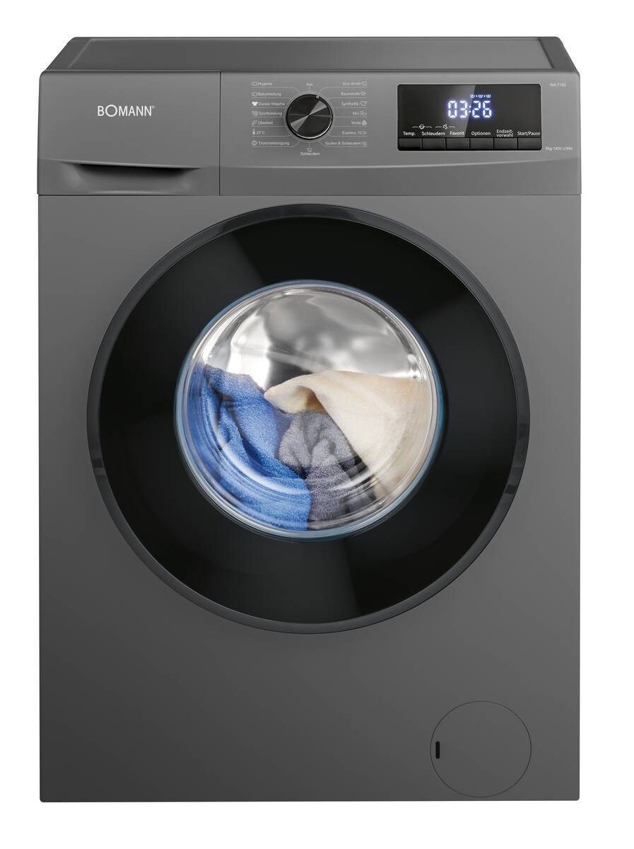 Bomann Waschmaschine WA 7185 T schwarz B/H/T: ca. 60x85x54 cm ca. 8 kg