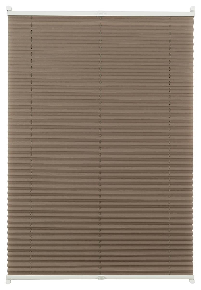 Hochwertiges Klemmplissee taupe B/L: ca. 80x130 cm