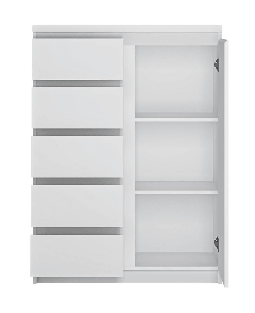 Highboard Fribo Alpinweiß Spanplatte B/H/T: ca. 83x114x40 cm