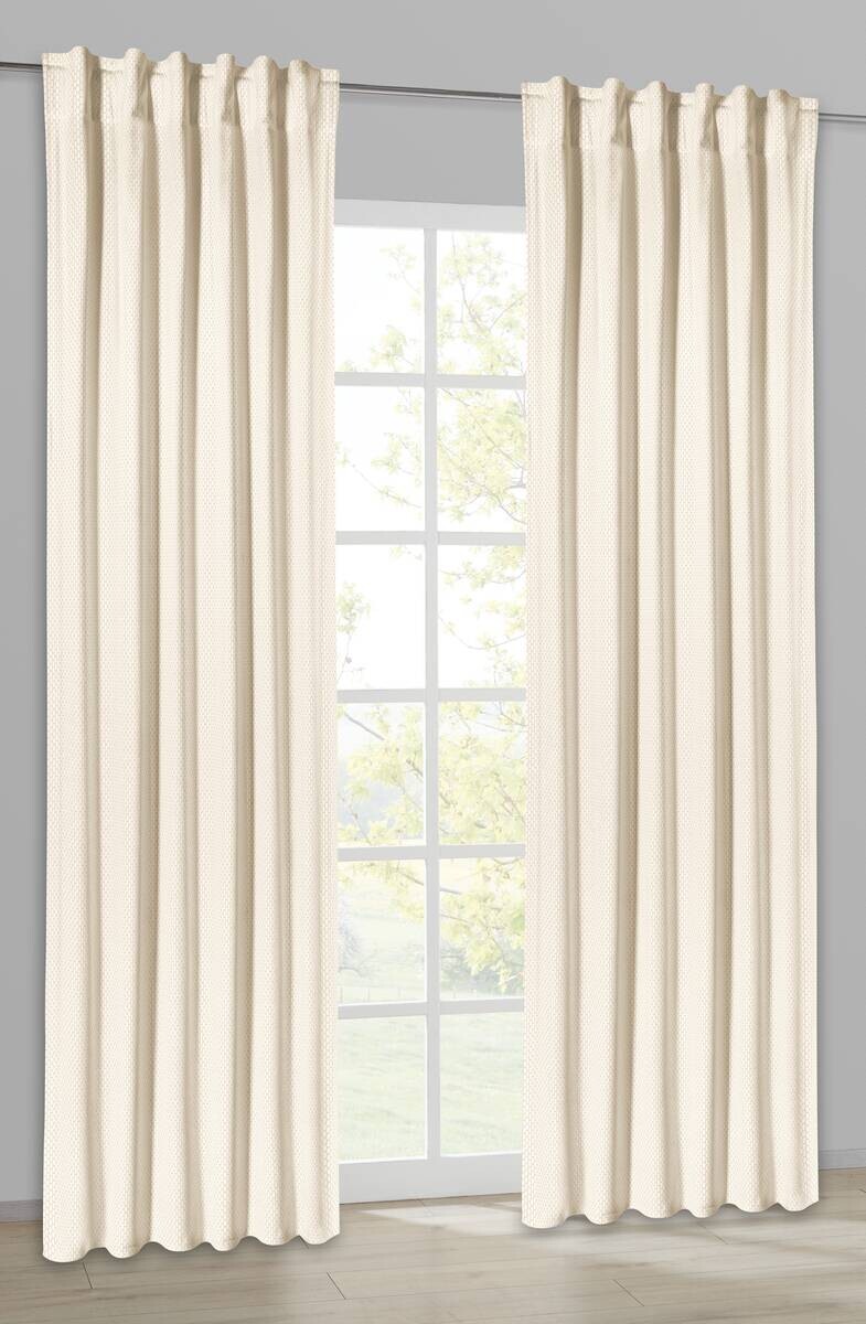 POCOline Kombivorhang Wabe champagner B/L: ca. 135x245 cm