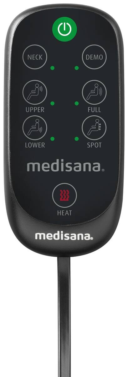medisana Massagesitzauflage 88930 schwarz anthrazit Stoff Kunststoff B/H/L: ca. 40x9x118 cm ca. 48 W