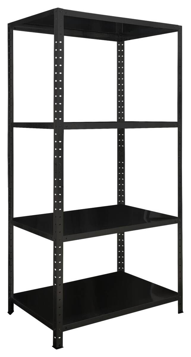 Schraubregal schwarz B/H/T: ca. 90x180x60 cm