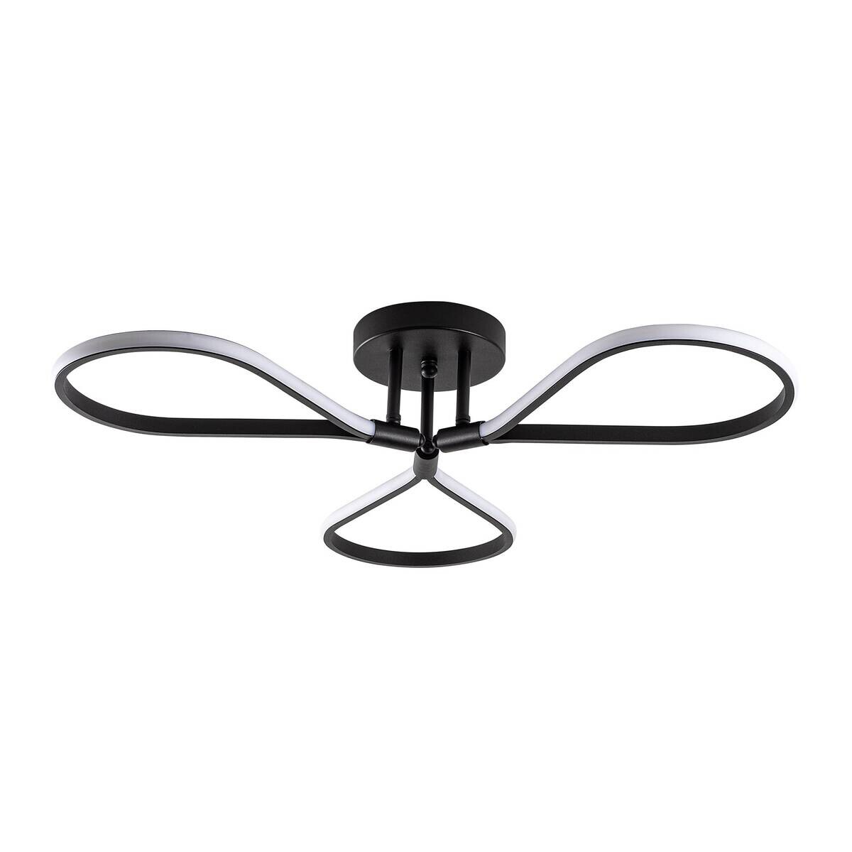 Opviq LED-Pendelleuchte schwarz B/H/T: ca. 68x14x68 cm 3 Brennstellen