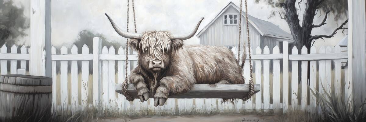 Ölgemälde Tiere B/H: ca. 120x40 cm