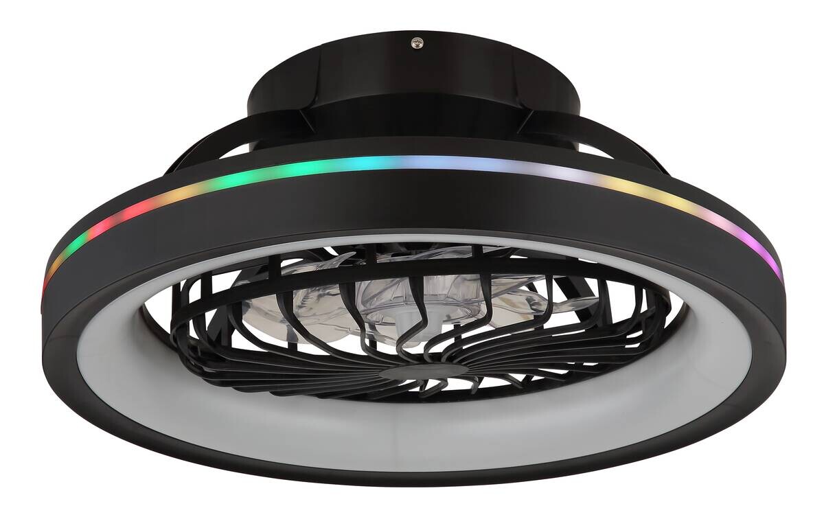 GLOBO LED-Deckenventilator DEANNE 3665 Opal schwarz H/D: ca. 20x48 cm max. 40 W