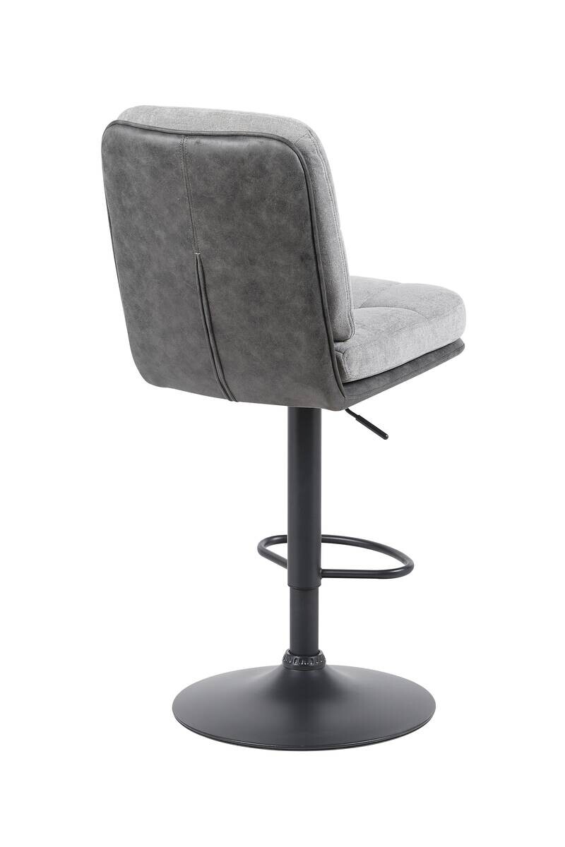 Barhocker Vila grau anthrazit Microfaser Webstoff B/H/T: ca. 43x99x59 cm