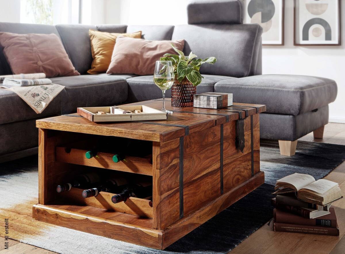 Couchtisch braun B/H/T: ca. 60x40x100 cm