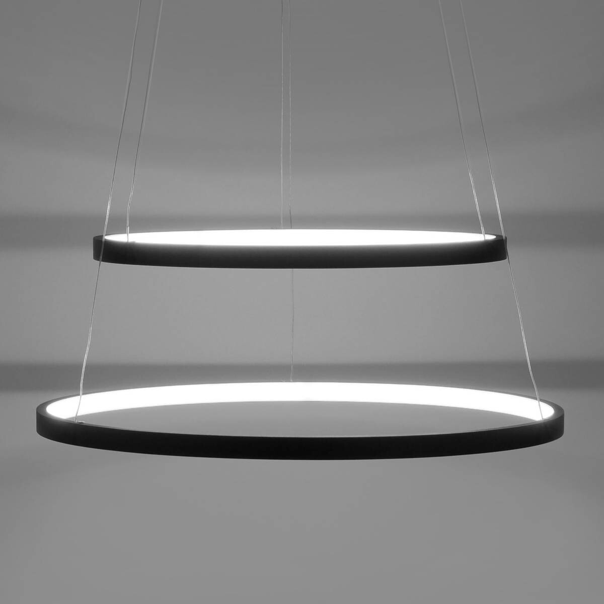 Just Light LED-Pendelleuchte CIRCLE 11525-13 weiß anthrazit Metall Kunststoff H/D: ca. 120x50 cm 2 Brennstellen