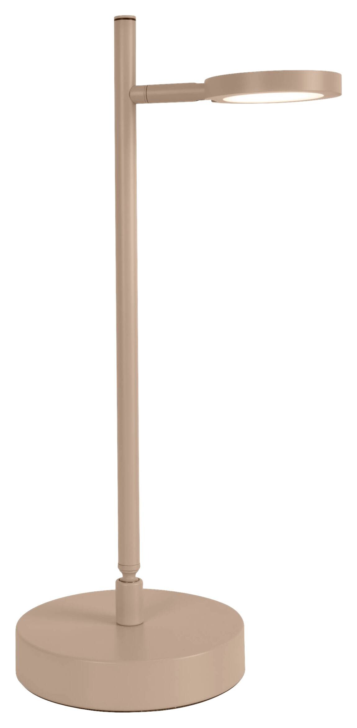 Näve Leuchten LED-Tischleuchte beige Metall B/H/T: ca. 22,6x45x16 cm
