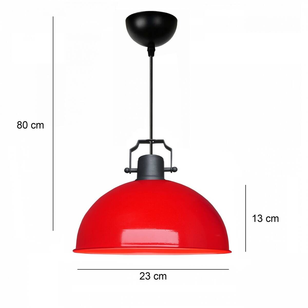 Opviq Pendelleuchte rot B/H/T: ca. 23x80x23 cm E27 1 Brennstellen