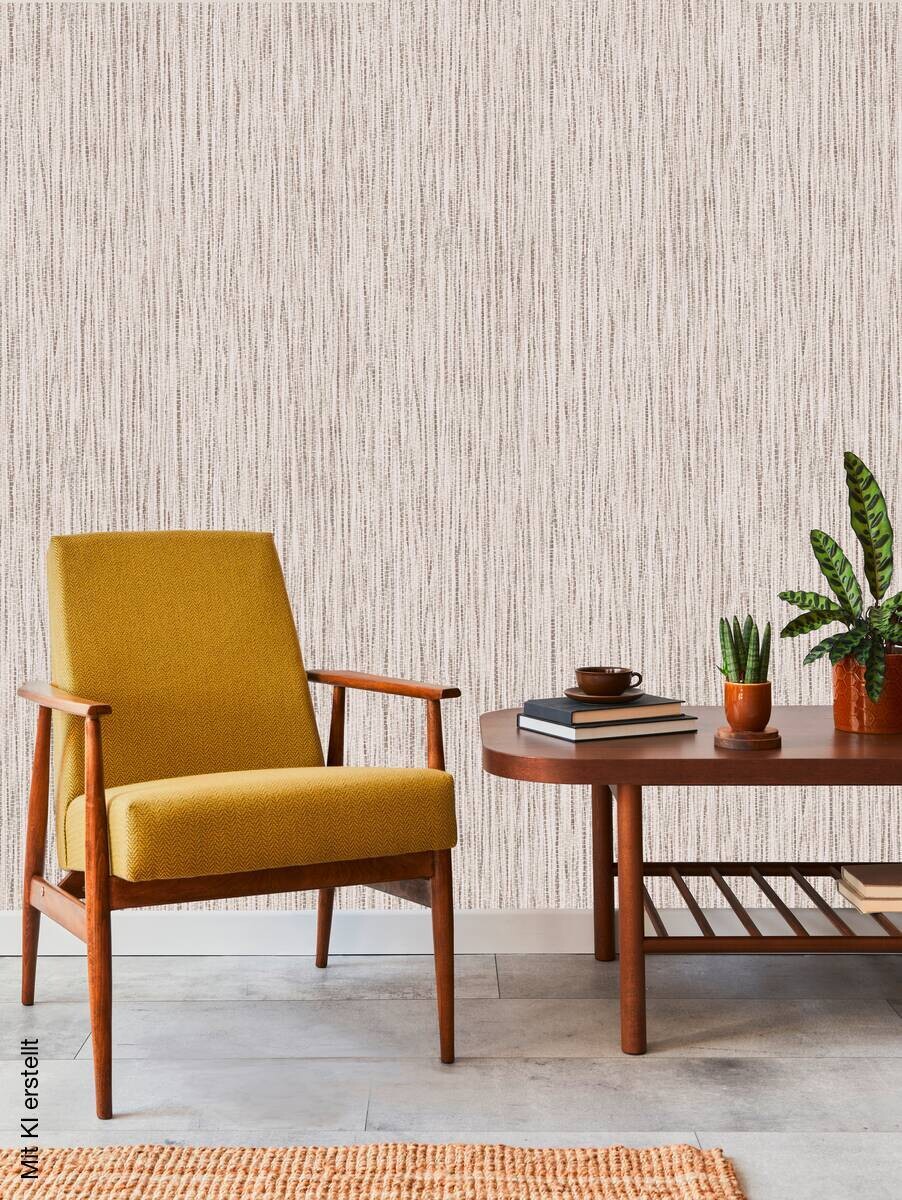 UGEPA Vliestapete Textiloptik beige B/L: ca. 53x1005 cm